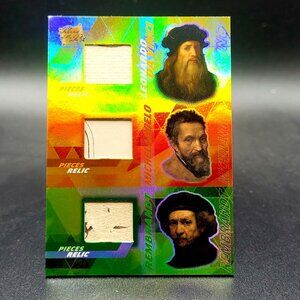 2021 Pieces of the Past Triple Handwritten Da Vinci Michelangelo & Rembrandt
